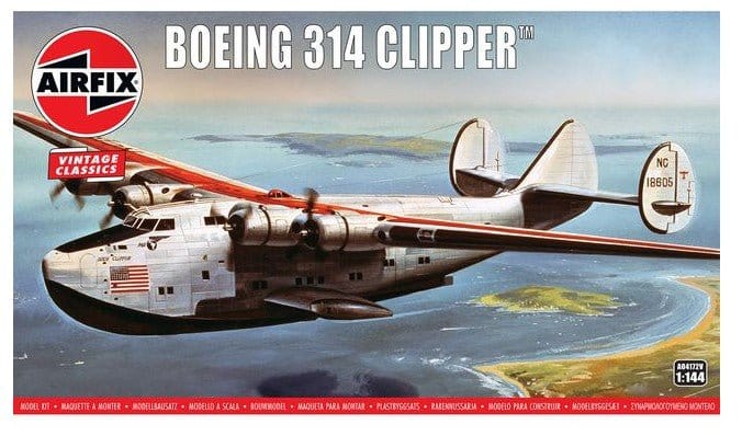 Airfix 1/144 Boeing 314 Clipper Plastic Model Kit [A04172V] - Hobbytech Toys