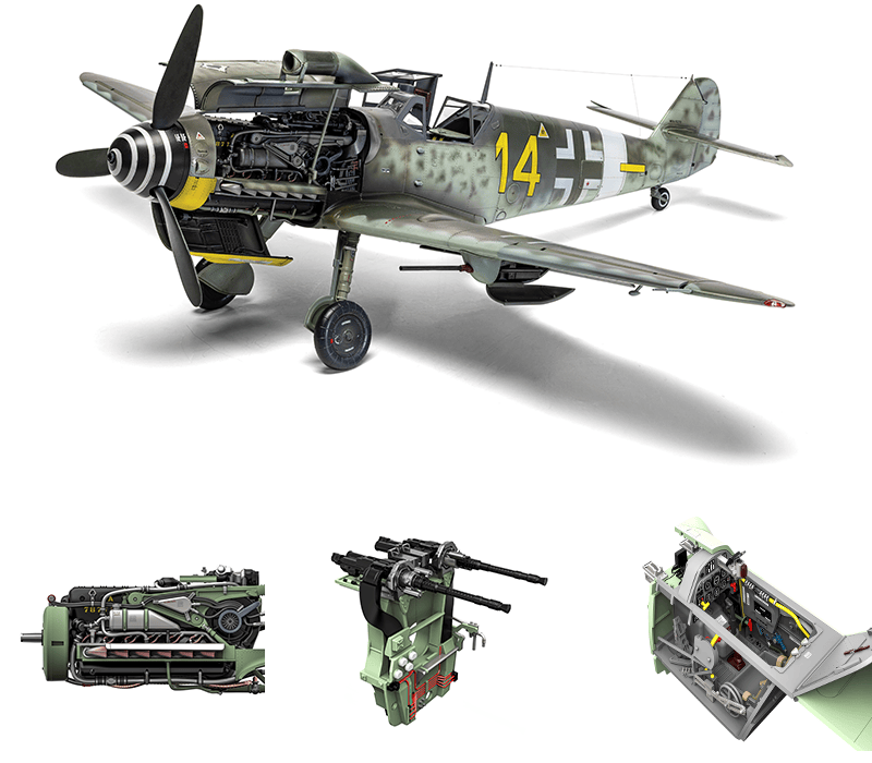 Airfix 1/24 Messerschmitt Bf109G-5/G-6 Plastic Model Kit [A17003]