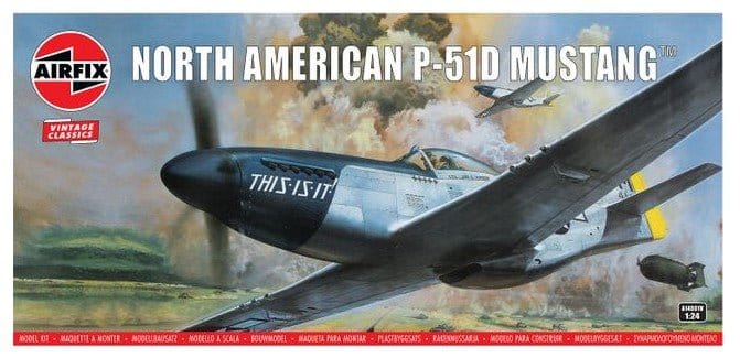 Airfix 1/24 North American P - 51D Mustang Plastic Model Kit [A14001V] - Hobbytech Toys
