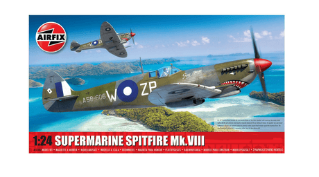 Airfix 1/24 Supermarine Spitfire Mk.VIII Australian Decal Scheme Plastic Model Kit [A17002] - Hobbytech Toys