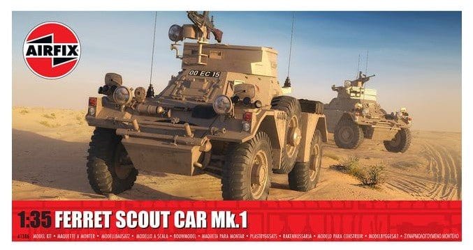 Airfix 1/35 Ferret Scout Car Mk.1 Plastic Model Kit [A1386] - Hobbytech Toys