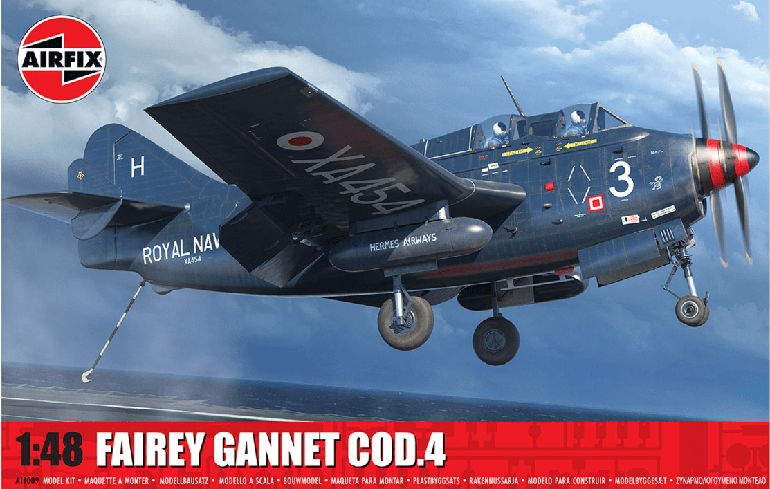Airfix 1/48 Fairey Gannet COD.4 Plastic Model Kit [A11009] - Hobbytech Toys