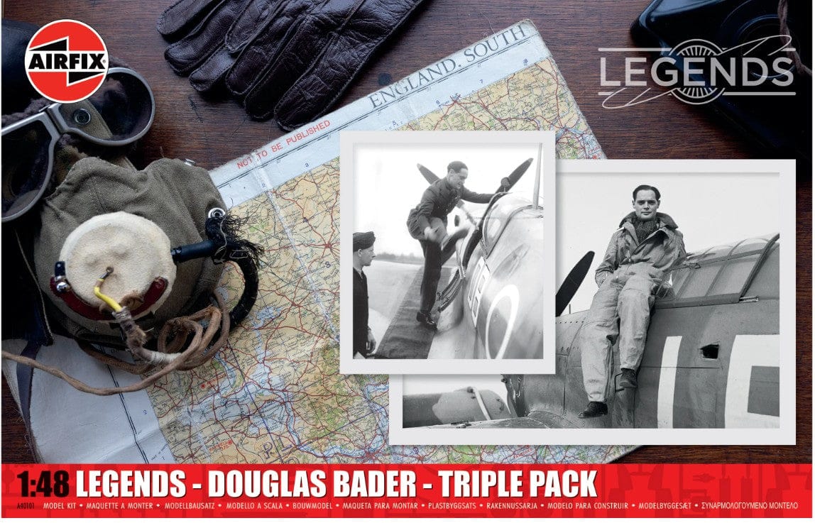 Airfix 1/48 Legends - Douglas Bader - Triple Pack Plastic Model Kit [A40101]