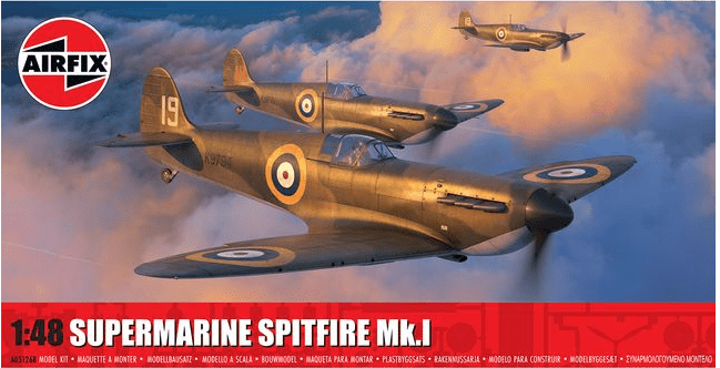 Airfix 1/48 Supermarine Spitfire Mk.I Plastic Model Kit [A05126B] - Hobbytech Toys