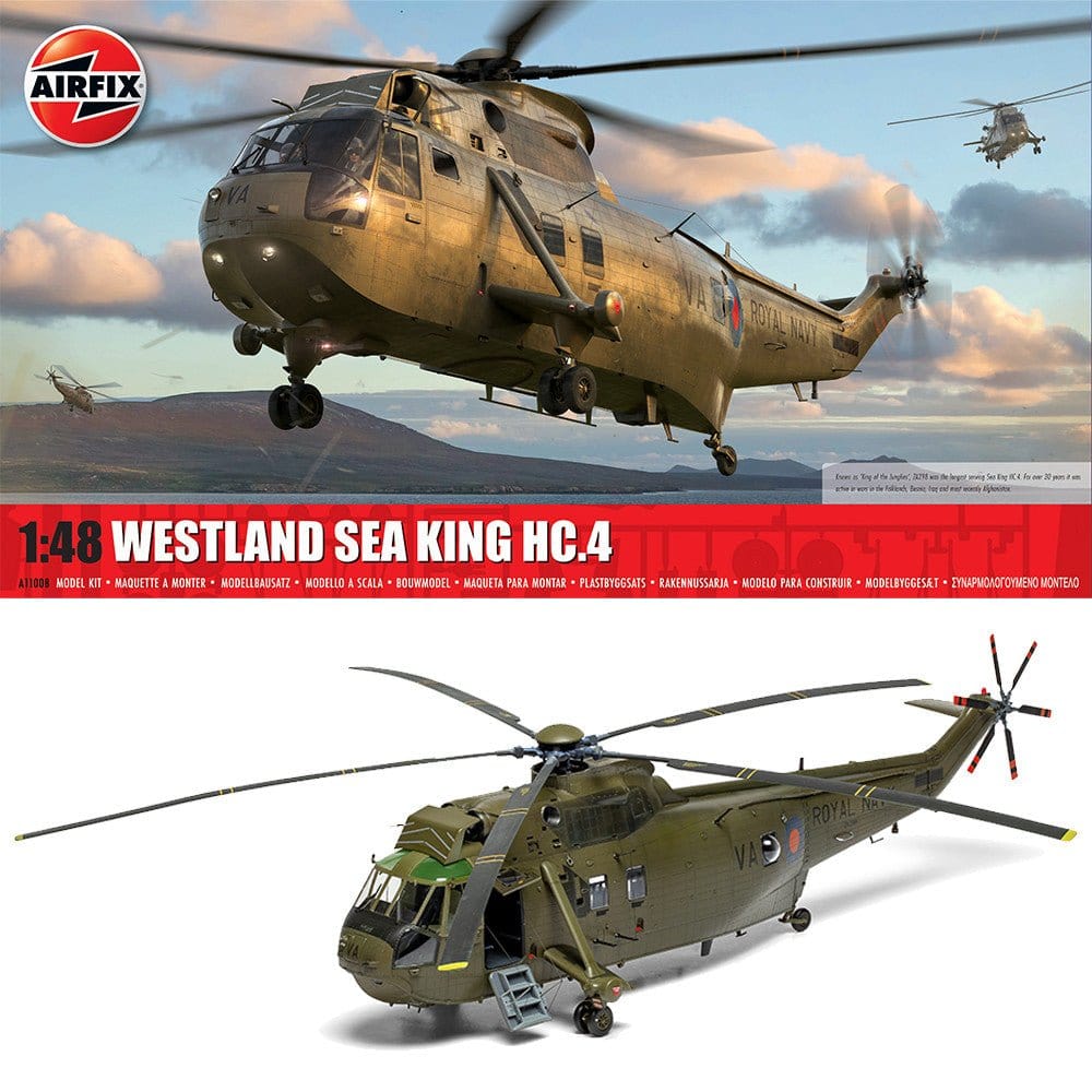 Airfix 1/48 Westland Sea King HC.4 Plastic Model Kit [A11008] - Hobbytech Toys