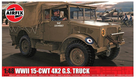 Airfix 1/48 WWII 15 - cwt 4 x 2 G.S. Truck Plastic Model Kit [A03313A] - Hobbytech Toys