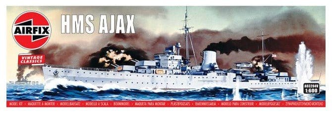 Airfix 1/600 HMS Ajax Plastic Model Kit [A03204V] - Hobbytech Toys