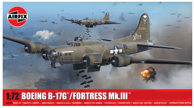 Airfix 1/72 Boeing B - 17G / Fortress Mk.III Plastic Model Kit [A08018A] - Hobbytech Toys
