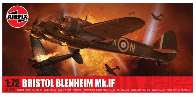 Airfix 1/72 Bristol Blenheim Mk.IF Plastic Model Kit [A04059] - Hobbytech Toys