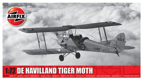 Airfix 1/72 De Havilland Tiger Moth Plastic Model Kit [A02106A] - Hobbytech Toys