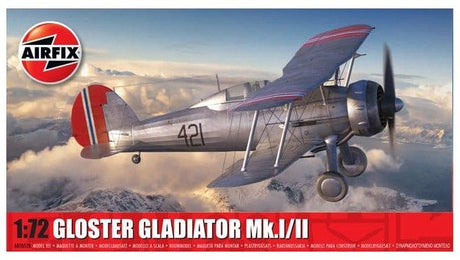 Airfix 1/72 Gloster Gladiator Mk.I/Mk.II Plastic Model Kit [A02052B] - Hobbytech Toys