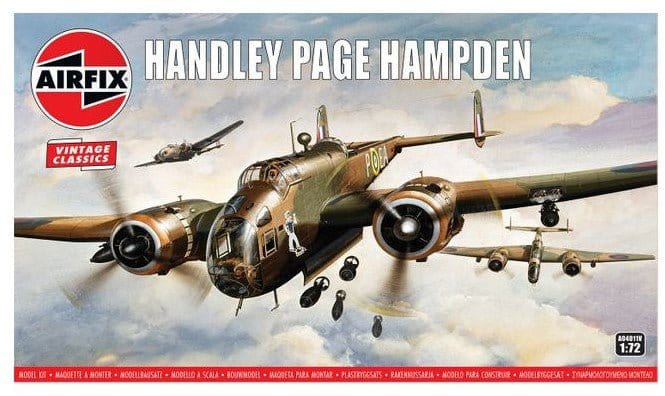 Airfix 1/72 Handley Page Hampden Plastic Model Kit [A04011V] - Hobbytech Toys