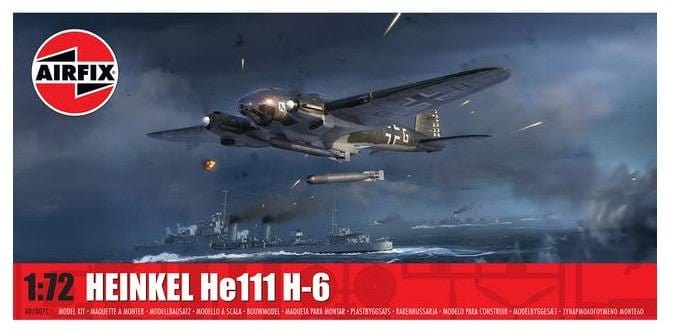 Airfix 1/72 Heinkel He111 H - 6 Plastic Model Kit [A07007C] - Hobbytech Toys