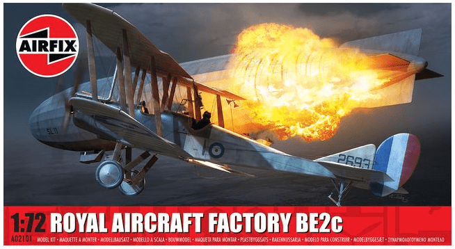 Airfix 1/72 Royal Aircraft Factory BE2c Plastic Model Kit [A02101] - Hobbytech Toys