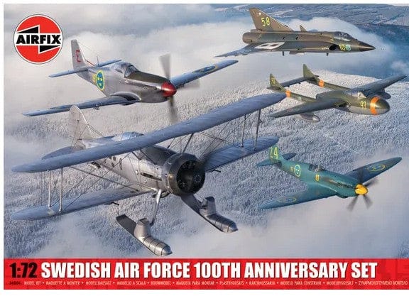 Airfix 1/72 Swedish Air Force 100Th Anniversary Set Plastic Model Kit [A40004]