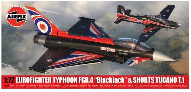 Airfix 1/72 Twin Pack - Eurofighter Typhoon FGR.4 (Blackjack) + Shorts Tucano T.1 Plastic Model Kit [A40003]