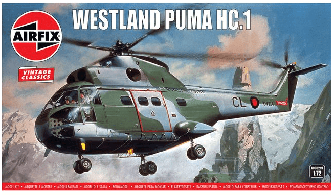 Airfix 1/72 Westland Puma HC.1 Plastic Model Kit [A03021V] - Hobbytech Toys