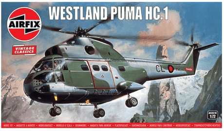 Airfix 1/72 Westland Puma HC.1 Plastic Model Kit [A03021V] - Hobbytech Toys