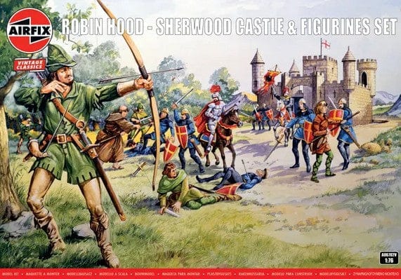 Airfix 1/76 Robin Hood - Sherwood Castle & Figurines Set Plastic Model Kit [A06702V]