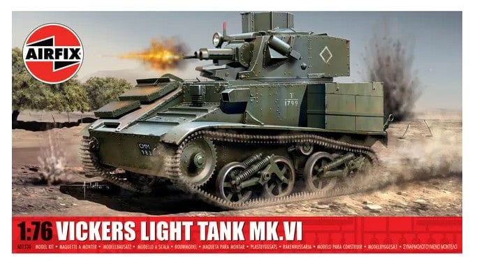 Airfix 1/76 Vickers Light Tank Plastic Model Kit [A02330]
