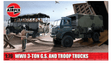 Airfix 1/76 WWII 3 - Ton G.S. and Troop Trucks Plastic Model Kit [A03306A] - Hobbytech Toys
