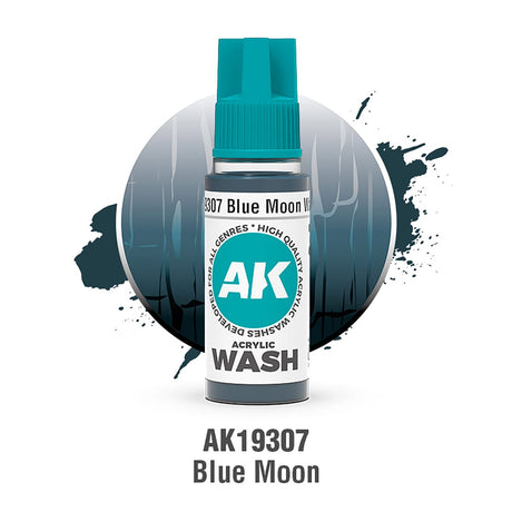 AK Interactive Acrylic Wash: Blue Moon Wash 18ml