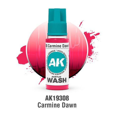 AK Interactive Acrylic Wash: Carmine Dawn Wash 18ml