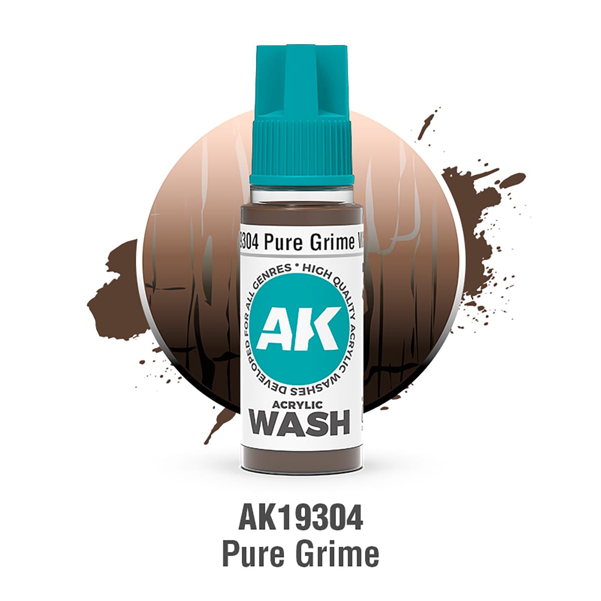 AK Interactive Acrylic Wash: Pure Grime Wash 18ml