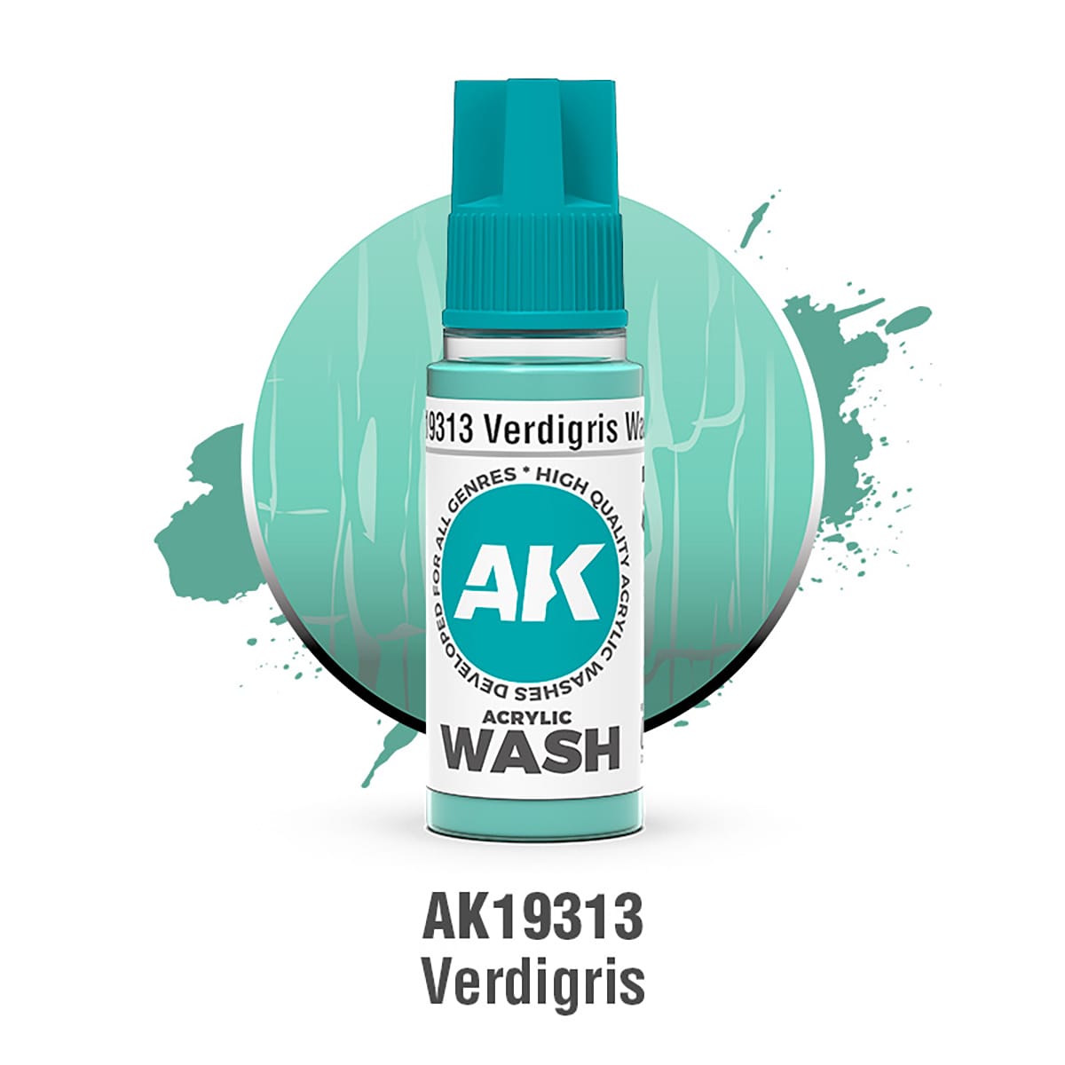 AK Interactive Acrylic Wash: Verdigris Wash 18ml