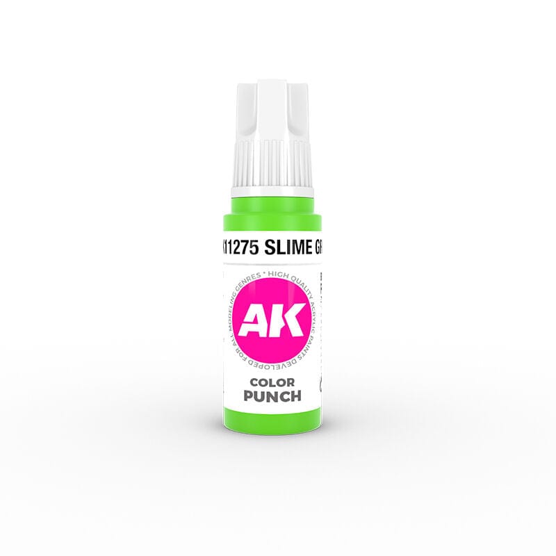 AK Interactive Colour Punch: Slime Green 17 ml Acrylic Paint 3rd Generation [AK11275]