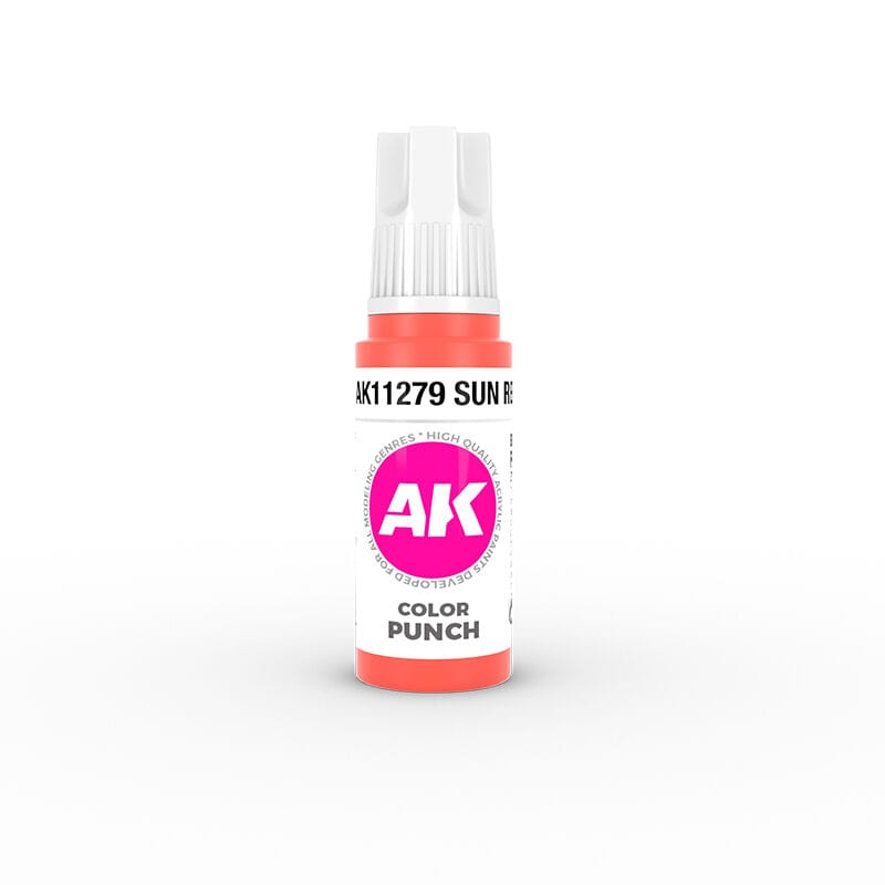 AK Interactive Colour Punch: Sun Red 17 ml Acrylic Paint 3rd Generation [AK11279]