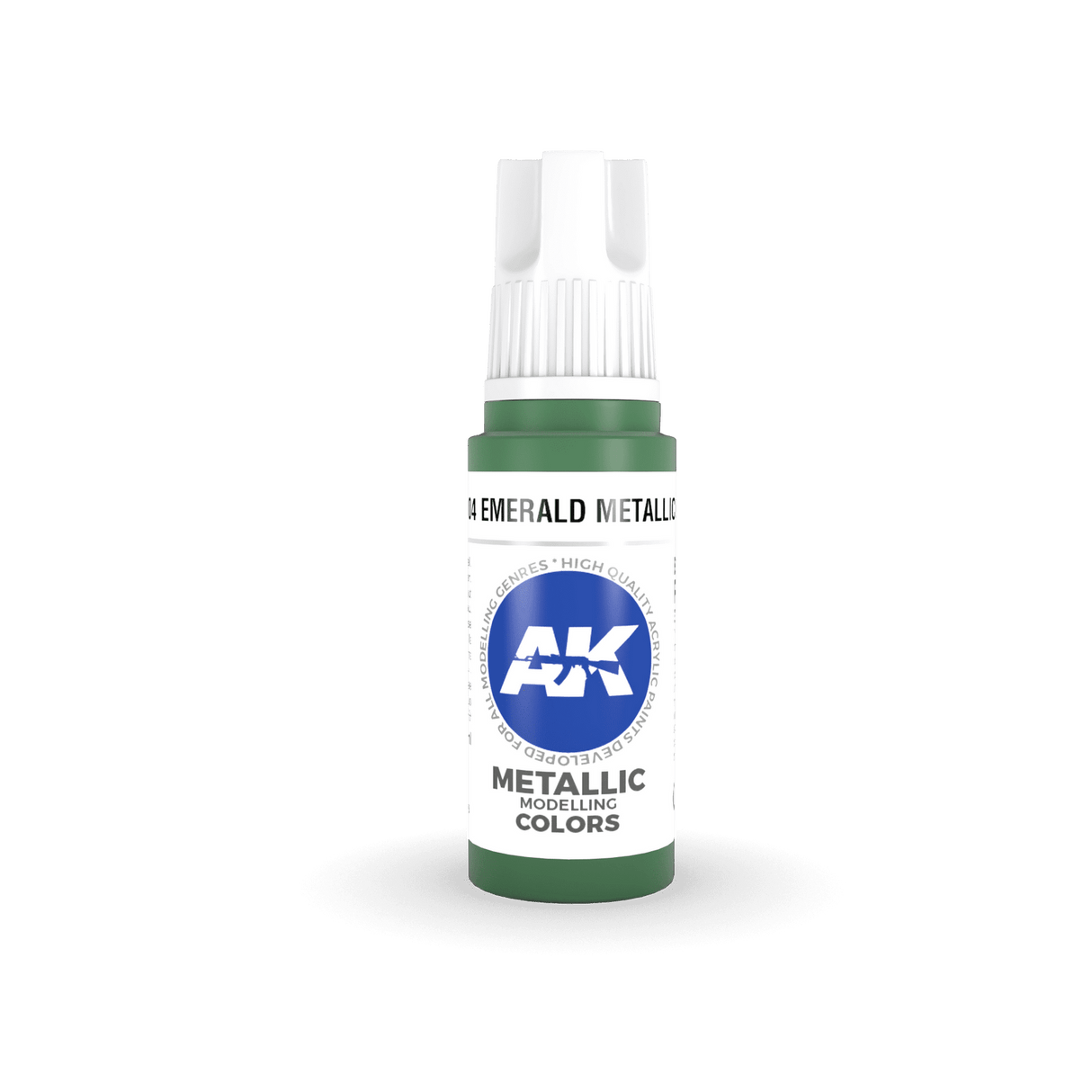 AK Interactive Emerald Metallic Green Metallic Acrylic Paint 17ml 3rd Generation [AK11204]