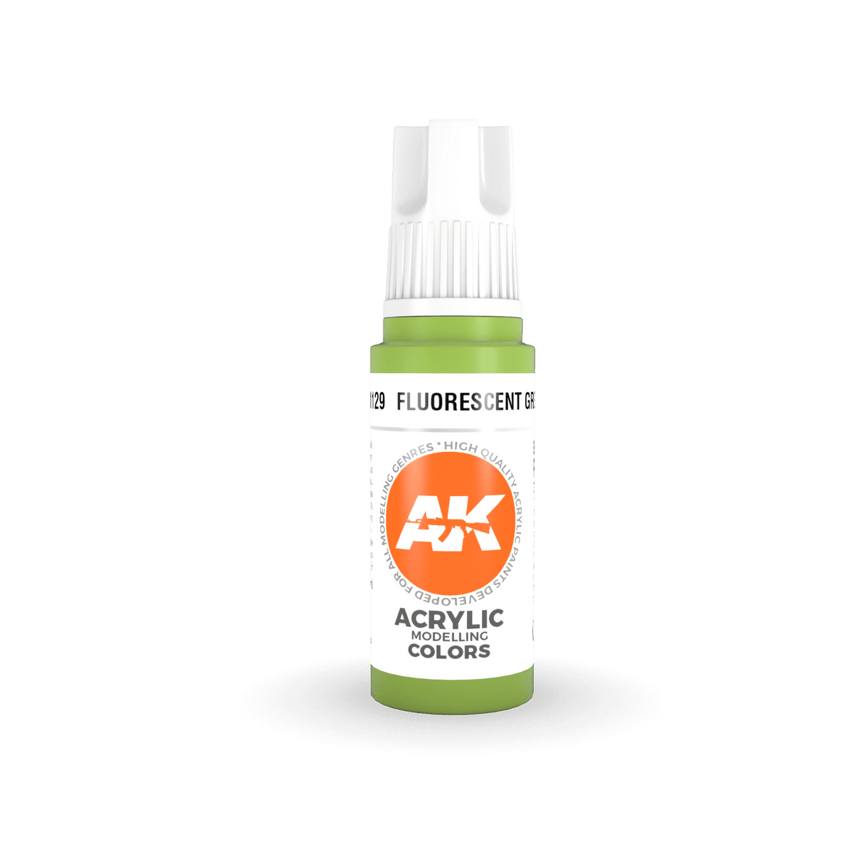 AK Interactive Fluorescent Green Acrylic Paint 17ml 3rd Generation [AK11129]