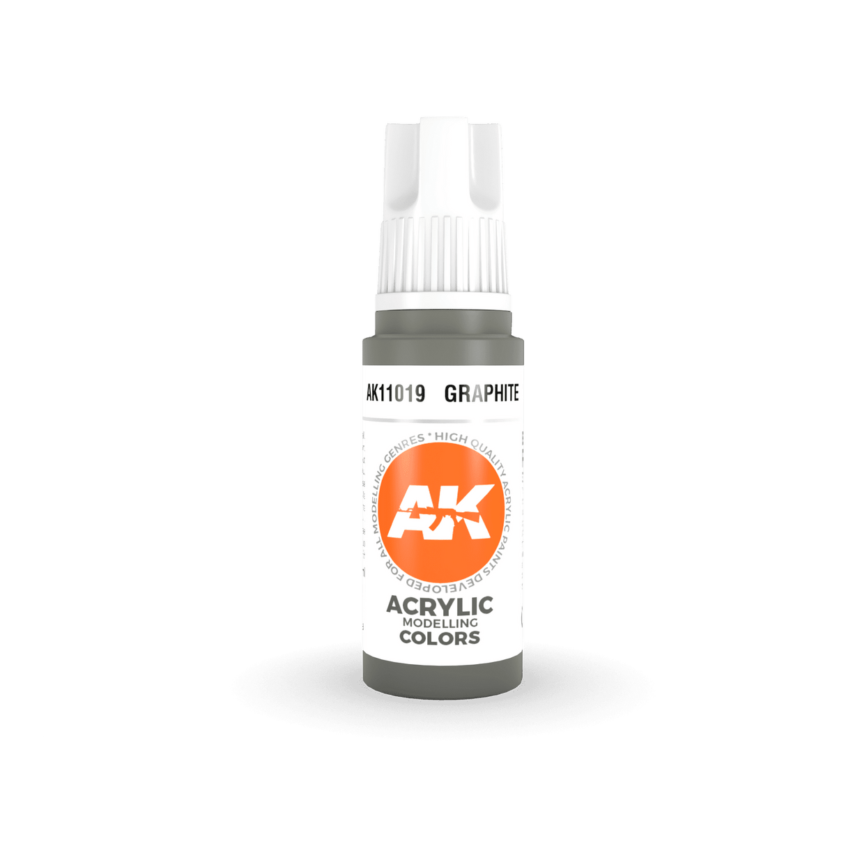 AK Interactive Graphite Acrylic Paint 17ml 3rd Generation [AK11019]