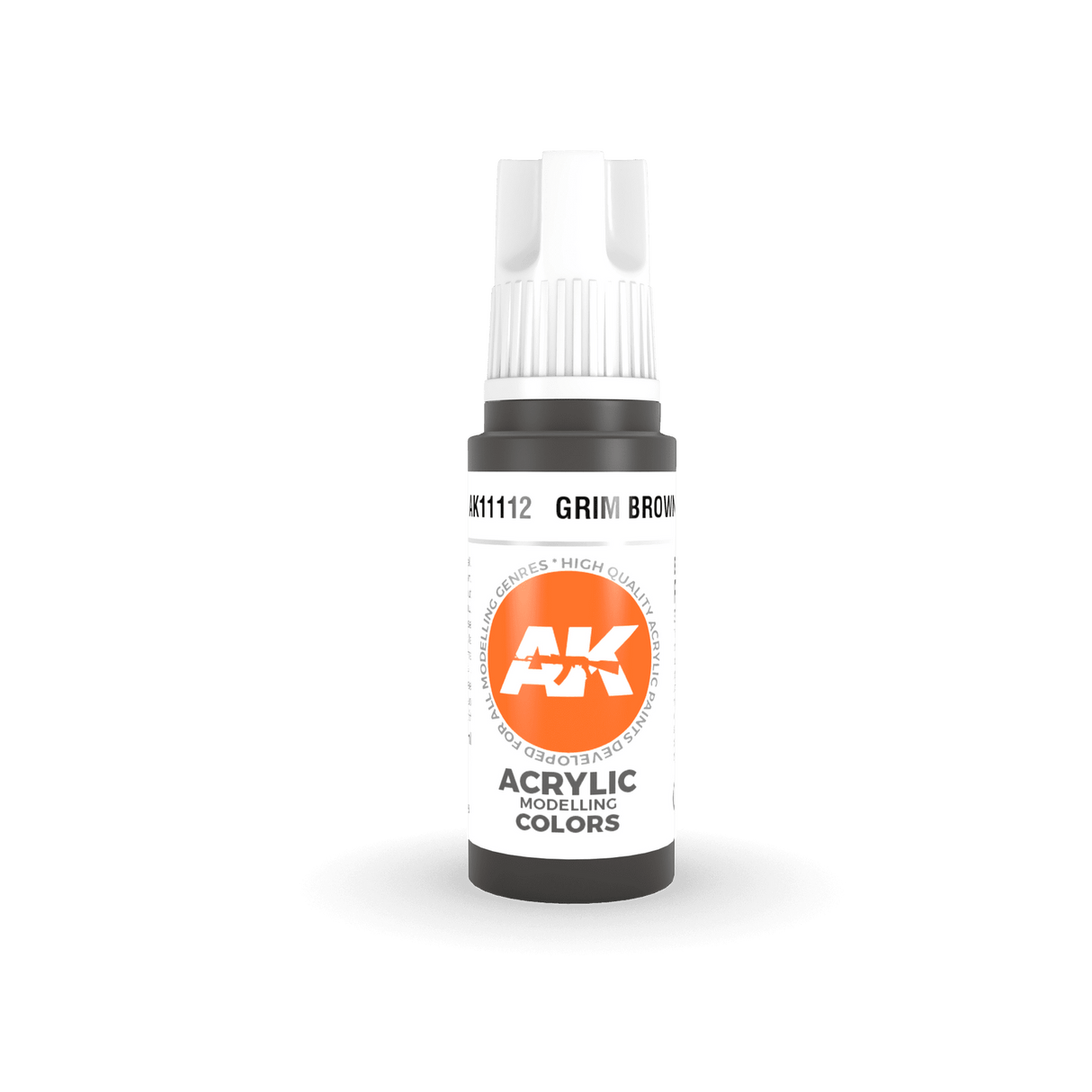AK Interactive Grim Brown Acrylic Paint 17ml 3rd Generation [AK11112]