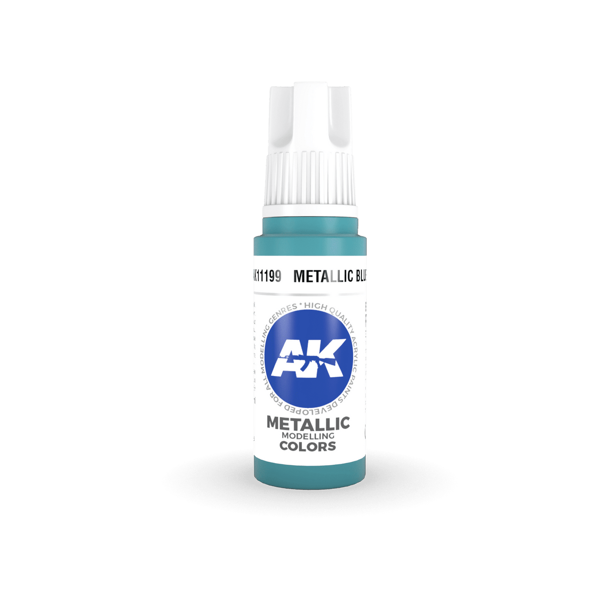 AK Interactive Metallic Blue Metallic Acrylic Paint 17ml 3rd Generation [AK11199]