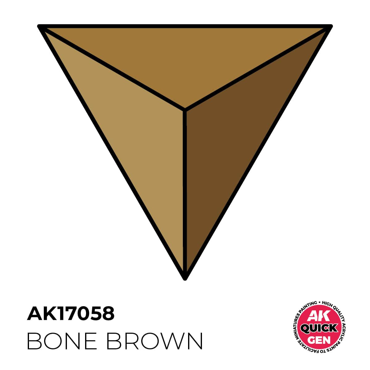 AK Interactive Quick Gen: Bone Brown - 18ml Acrylic Paint