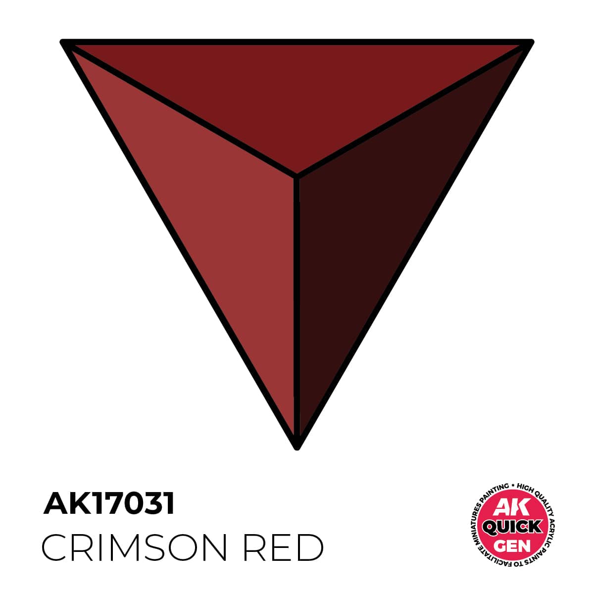 AK Interactive Quick Gen: Crimson Red - 18ml Acrylic Paint