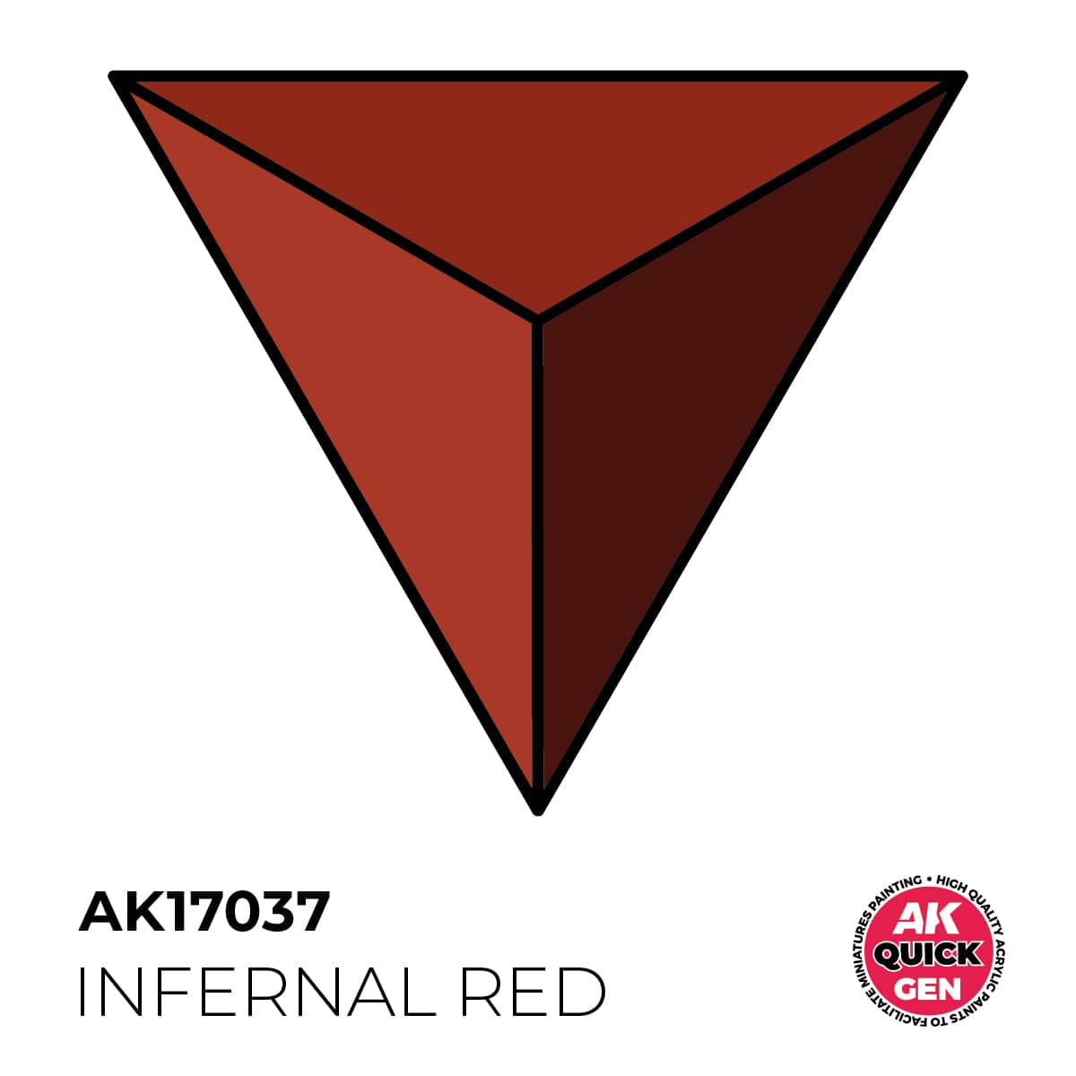 AK Interactive Quick Gen: Infernal Red - 18ml Acrylic Paint