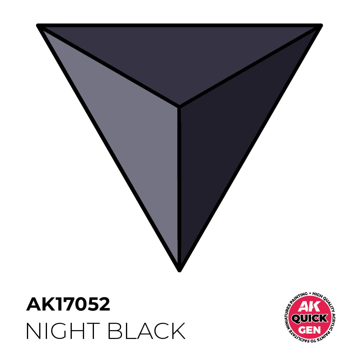 AK Interactive Quick Gen: Night Black - 18ml Acrylic Paint
