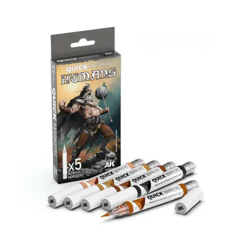 AK Interactive Quick Marker Set: Humans - 5 Colour Set