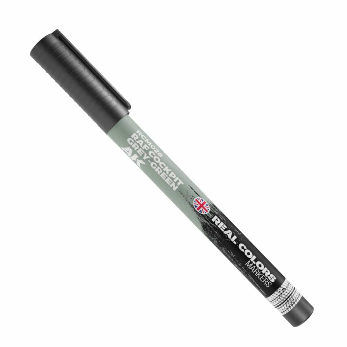 AK Interactive Real Colors Markers: RAF Cockpit Grey-Green - Acrylic Paint Marker [AKRCM028]