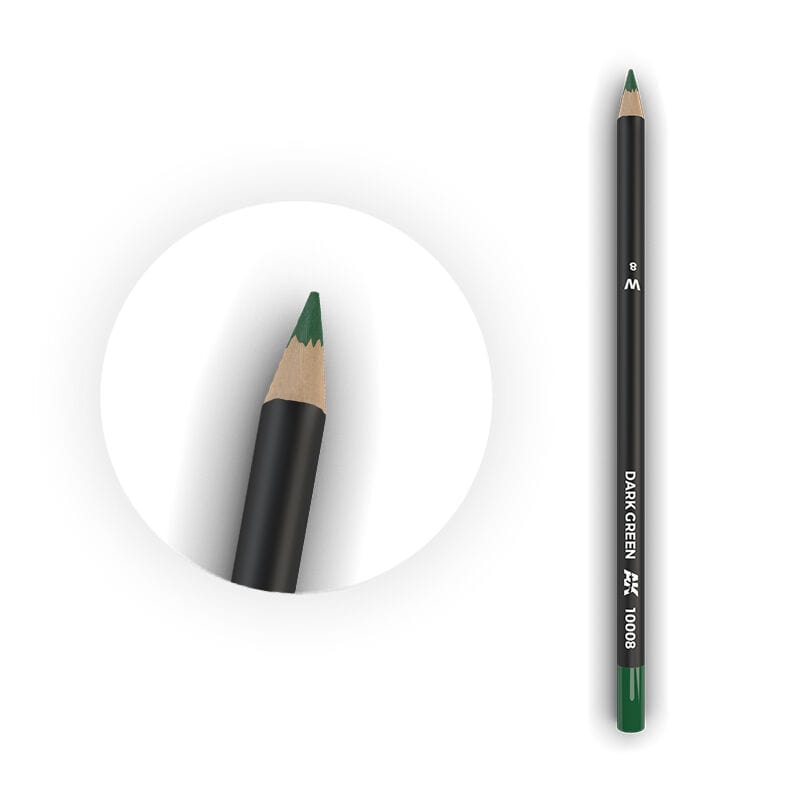 AK Interactive Weathering: Dark Green Watercolour Pencil [AK10008]
