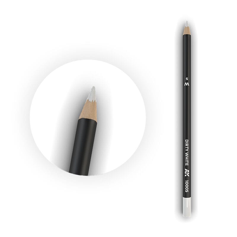 AK Interactive Weathering: Dirty White Watercolour Pencil [AK10005]