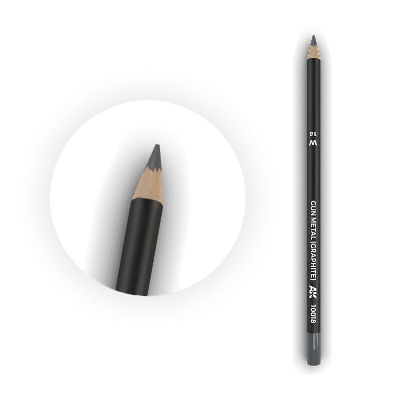 AK Interactive Weathering: Gun Metal (Graphite) Watercolour Pencil [AK10018]