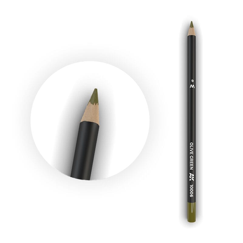 AK Interactive Weathering: Olive Green Watercolour Pencil [AK10006]