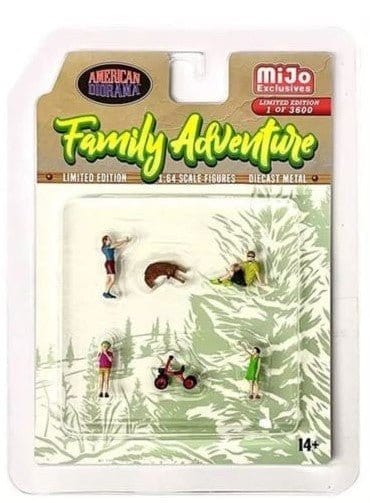 American Diorama 1/64 Family - 2 Diecast Figure Set Accessory - Hobbytech Toys