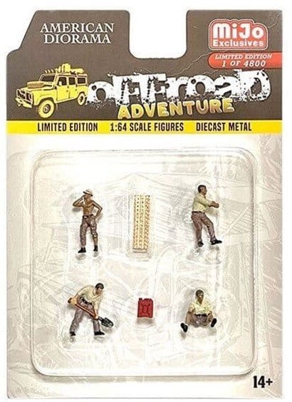 American Diorama 1/64 Off Road Adventure - 1 Diecast Figure Set Accessory - Hobbytech Toys
