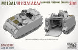 Andys Hobby HQ 1/16 M113A1/M113A1 ACAV Armoured Personnel Carrier Plastic Model Kit - Hobbytech Toys