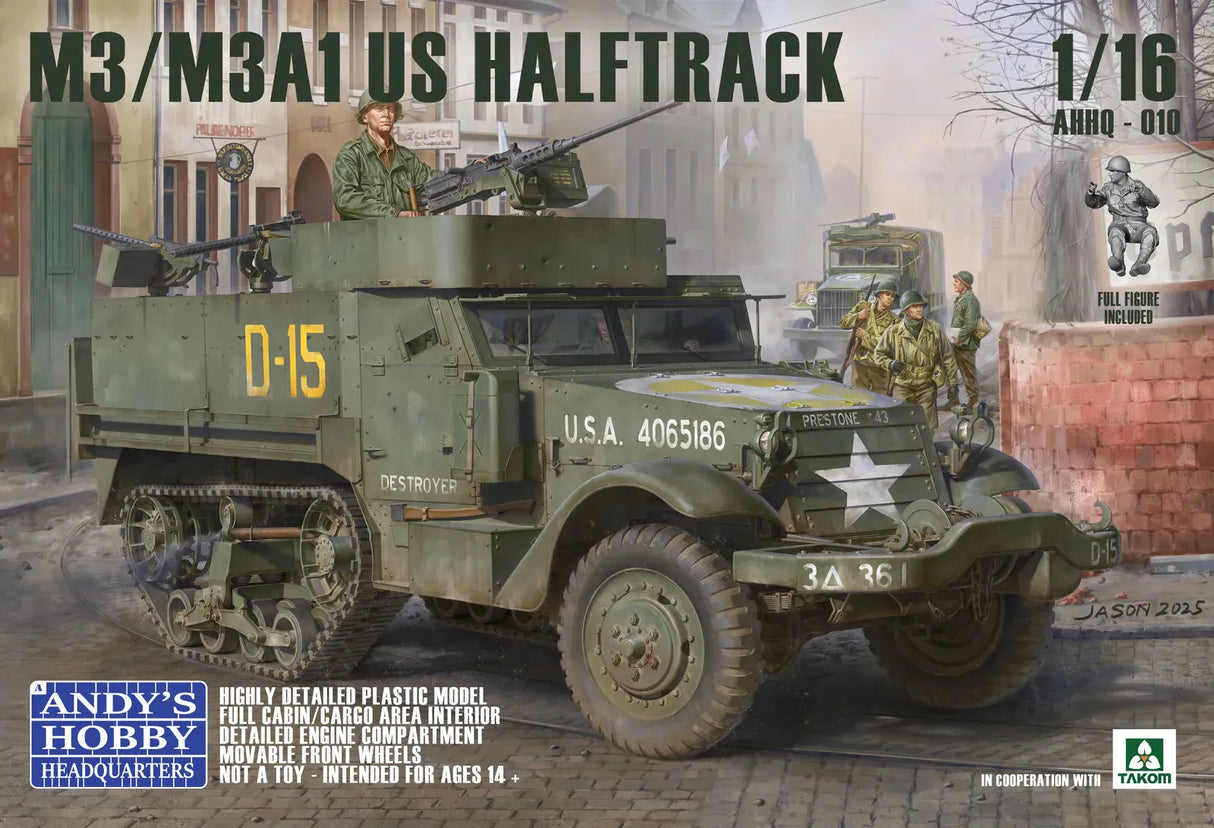 Andys Hobby HQ 1/16 M3/M3A1 US WWII Halftrack Plastic Model Kit